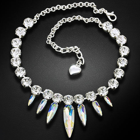 Kaklo papuošalas "Atlantis (Aurore Boreale)" su Swarovski™ kristalais